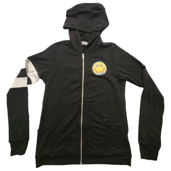 Lauren Moshi Pullover Hoodie Calm Down‎ Black Size Medium